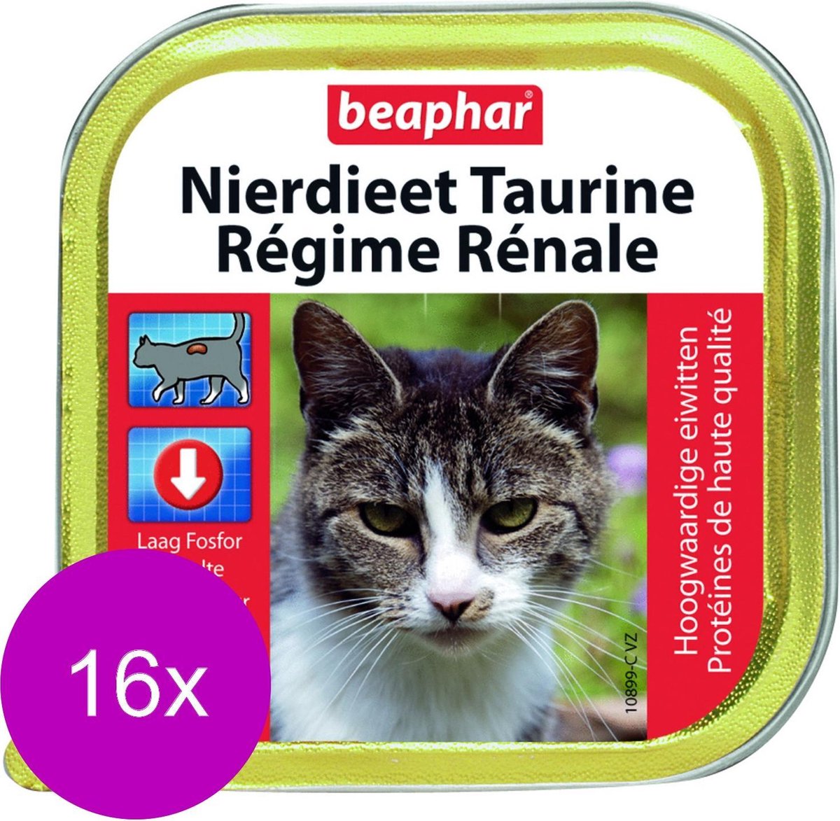 Beaphar Nierdieet Kip - Kat - Volledig natvoer - 16 x 100 gr