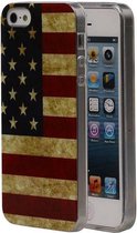 Amerikaanse Vlag TPU Hoesje voor iPhone 5 USA