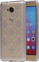 TPU Paleis 3D Back Cover for Huawei Honor 5X Zilver