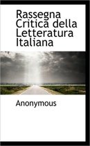 Rassegna Critica Della Letteratura Italiana