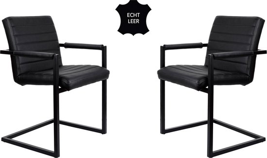 Feel Furniture - Conference stoel set 2- Zwart | bol.com