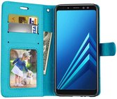 Samsung Galaxy A9 2018 portemonnee hoesje - Turquoise