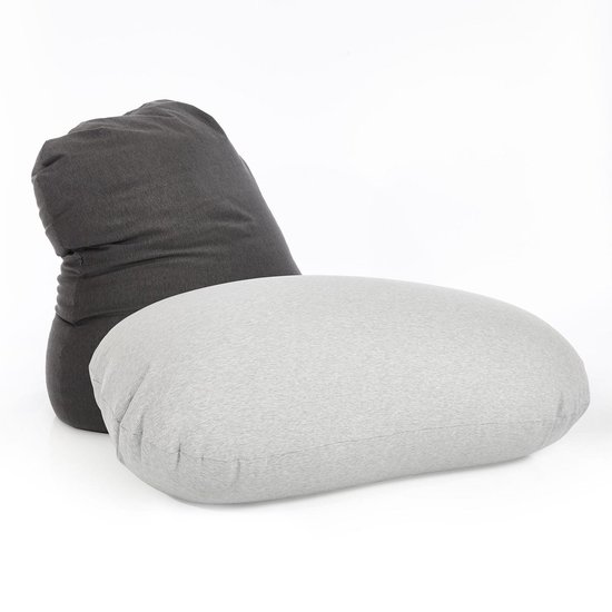 Lumaland - Zitzak Flexi Comfort - Beanbag - Verschillende maten - 155 x 100 cm - LARGE - Lichtgrijs