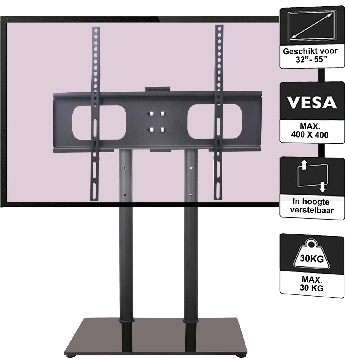 IMPAQT TV-beugel met basis 400x400 mm 22" - 55" - Luxe TV standaard
