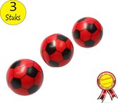 Stressbal Medium Density Voetbal 3 Stuks – Sensomotorische Stimulatie – Anti-Stress – Rood