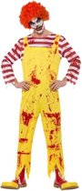 Costume de clown d'horreur rouge / jaune pour homme 52-54 (L)