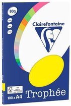 Clairefontaine Trophée - zonnegeel - kopieerpapier- A4 80 gram - 100 vellen
