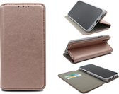 Samsung Galaxy J6 Plus Hoesje - Luxe Kunstlederen Slim Portemonnee Book Case - Roségoud
