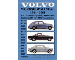 Omslag van Volvo 1944-1968 Workshop Manual PV444, PV544 (P110), P1800, PV445, P122 (P120 & Amazon), P210, P130, P220, 144, 142 & 145