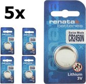 5 Stuks Renata CR2450N 3V Lithium knoopcel batterij