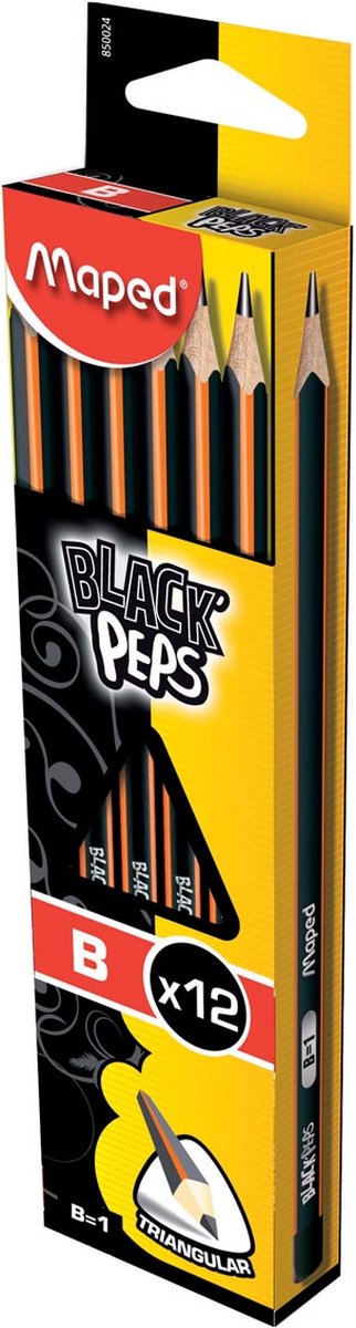 148x Maped potlood Black'Peps B, zonder gum