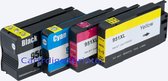 KATRIZ® huismerk inkt voor|HP  950XL BK+ 951XL Cyan + 951XL Magenta + 951XL Yellow  | (4stuks) - Met chip