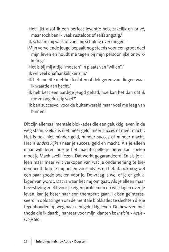 Een pagina uit het boek 'De regels van het spelletje' met citaten over angst en zelfontwikkeling.