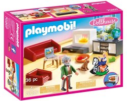 foto van PLAYMOBIL Dollhouse Huiskamer met openhaard - 70207