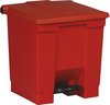 Rubbermaid Step On Container - 30 l - Rood