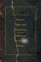 Boek 'Reason, Faith, and Revolution' door Terry Eagleton met gouden letters op een donkergroene kaft.