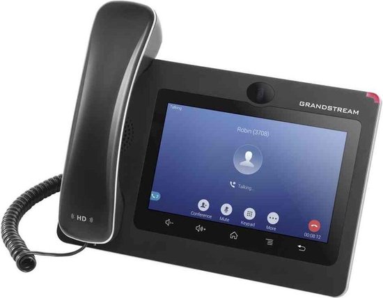 Grandstream Networks GXV3370 IP telefoon Zwart Handset met snoer LCD 16 regels Wi-Fi