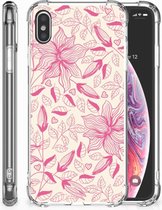 Geschikt voor iPhone Xs Max TPU-siliconen Hoesje Pink Flowers
