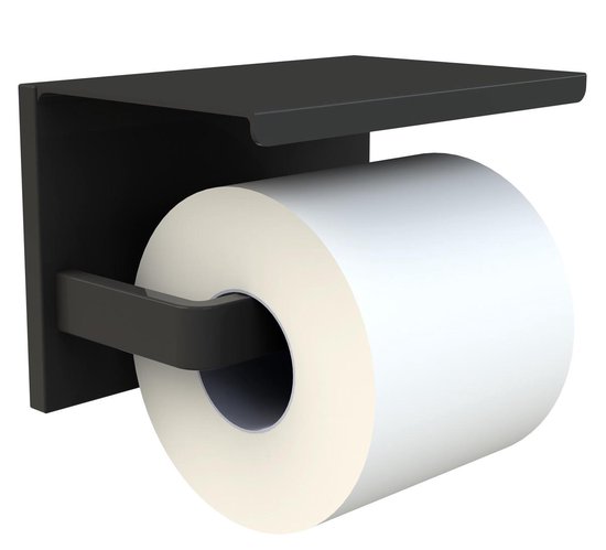Allibert New Game - wc-papierhouder - mat zwart gelakt aluminium | bol.com