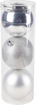Cosy&Trendy XL Kerstbal zilver - Ø 15 cm - Set-3