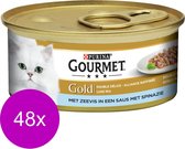 Gourmet Gold Luxe Mix 85 g - Kattenvoer - 48 x Vis&Mix&Vis