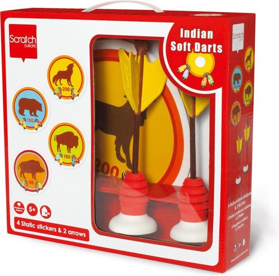Thumbnail van een extra afbeelding van het spel Scratch Soft Darts Indianenspel Met 2 Pijlen