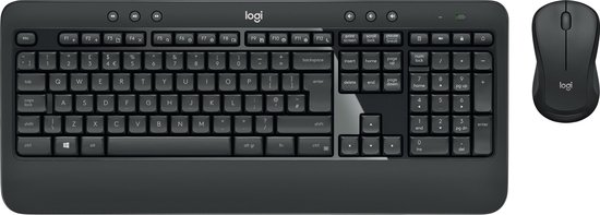 Logitech MK540 Advanced clavier Souris incluse RF sans fil QWERTY US International Noir, Blanc