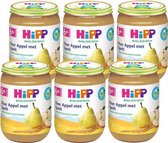 HiPP BIO fruithapje vanaf 6 maanden - Vruchtenmix Peer Appel met Spelt - 6 stuks 190gr