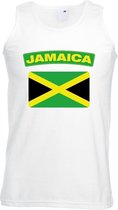 Singlet shirt/ tanktop Jamaicaanse vlag wit heren 2XL