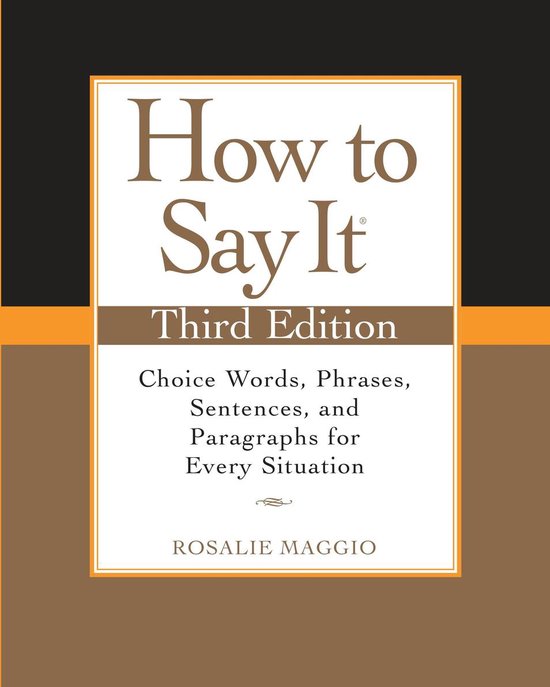 How to Say It, Third Edition - cover