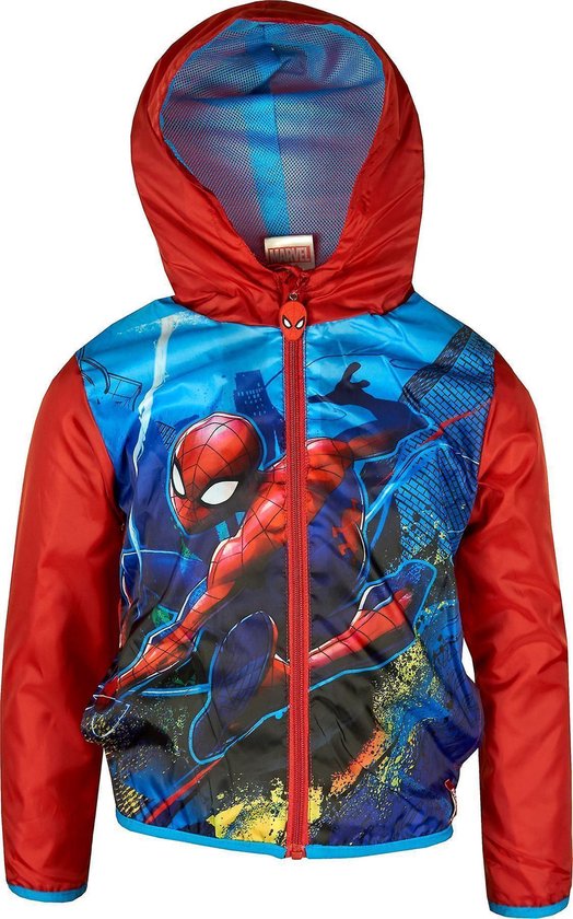 Spiderman tussenjas rood / windjack / regenjas maat (98cm) | bol.com
