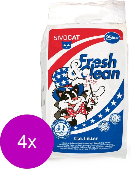 Fresh & Clean Cat Litter Kattenbakvulling 4 x 25 l