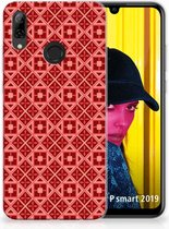 Huawei P Smart 2019 Uniek TPU Hoesje Batik Red