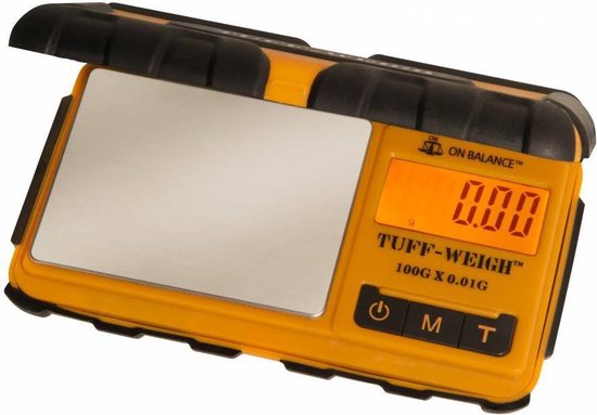 On Balance Tuff-Weigh Oranje / Zwart Digitale Precisie Weegschaal 0.01 tot 100 Gram Nauwkeurig