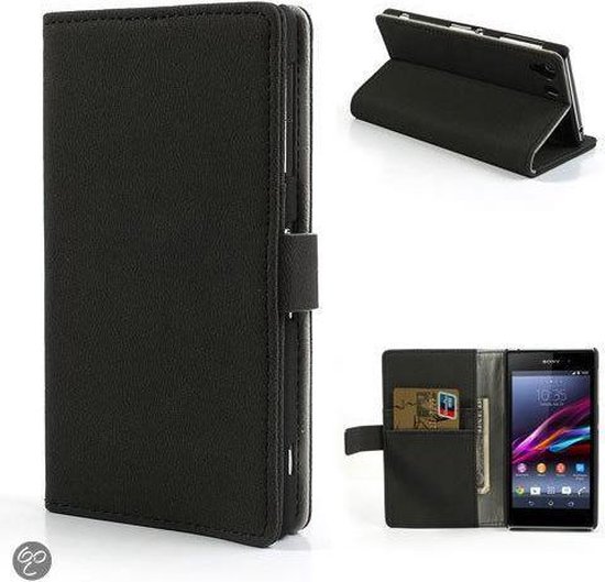 Gravel Wallet case hoesje Sony Xperia Z1 zwart