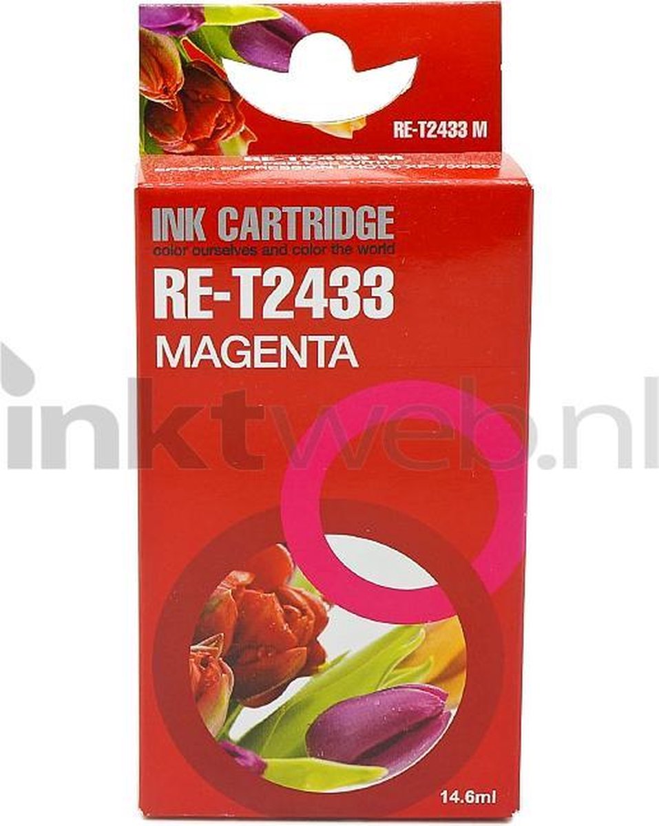 FLWR - Inktcartridge / 24 / Magenta - Geschikt voor Epson