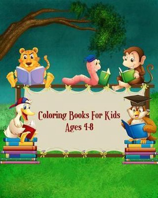 Coloring Books For Kids Ages 4-8 - cover