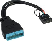 Inter-Tech Adapter USB3.0 naar USB2.0, 9Pin
