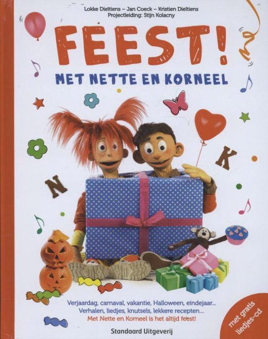Cover van het boek 'Feest met Nette en Korneel!' van Lokke Dieltiens