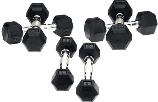 Hexa Dumbbells Focus Fitness - set 2 x 5kg