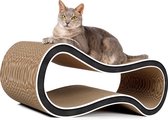 Cat-On® kartonnen design krabmeubel SINGHA Large - 000G zwart met witte rand