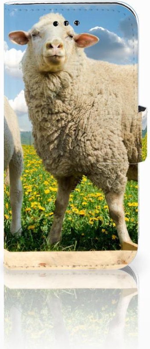 Samsung Galaxy A3 2017 Telefoonhoesje met Pasjes Schaap en Lammetje