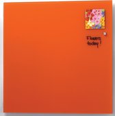 2x Naga magnetisch glasbord, oranje, 45x45cm