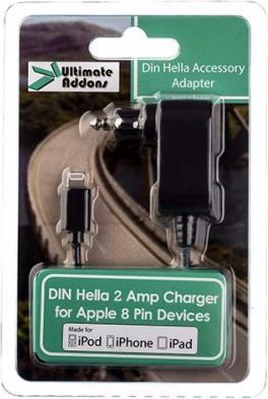 UltimateAddons Cavo Adattatore Impermeabile A 2 Pin Per Hella/DIN - Lunghezza 50 Cm - Per Alimentazione Telefono/GPS Su Moto