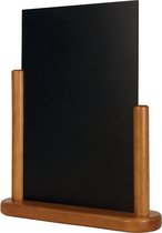 3x Securit tafelkrijtbord Elegant A4, teak
