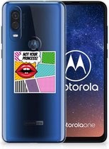 Motorola One Vision Silicone Back Cover Popart Princess