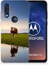 Motorola One Vision TPU Hoesje Koe