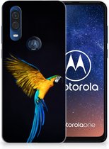 Motorola One Vision TPU Hoesje Papegaai