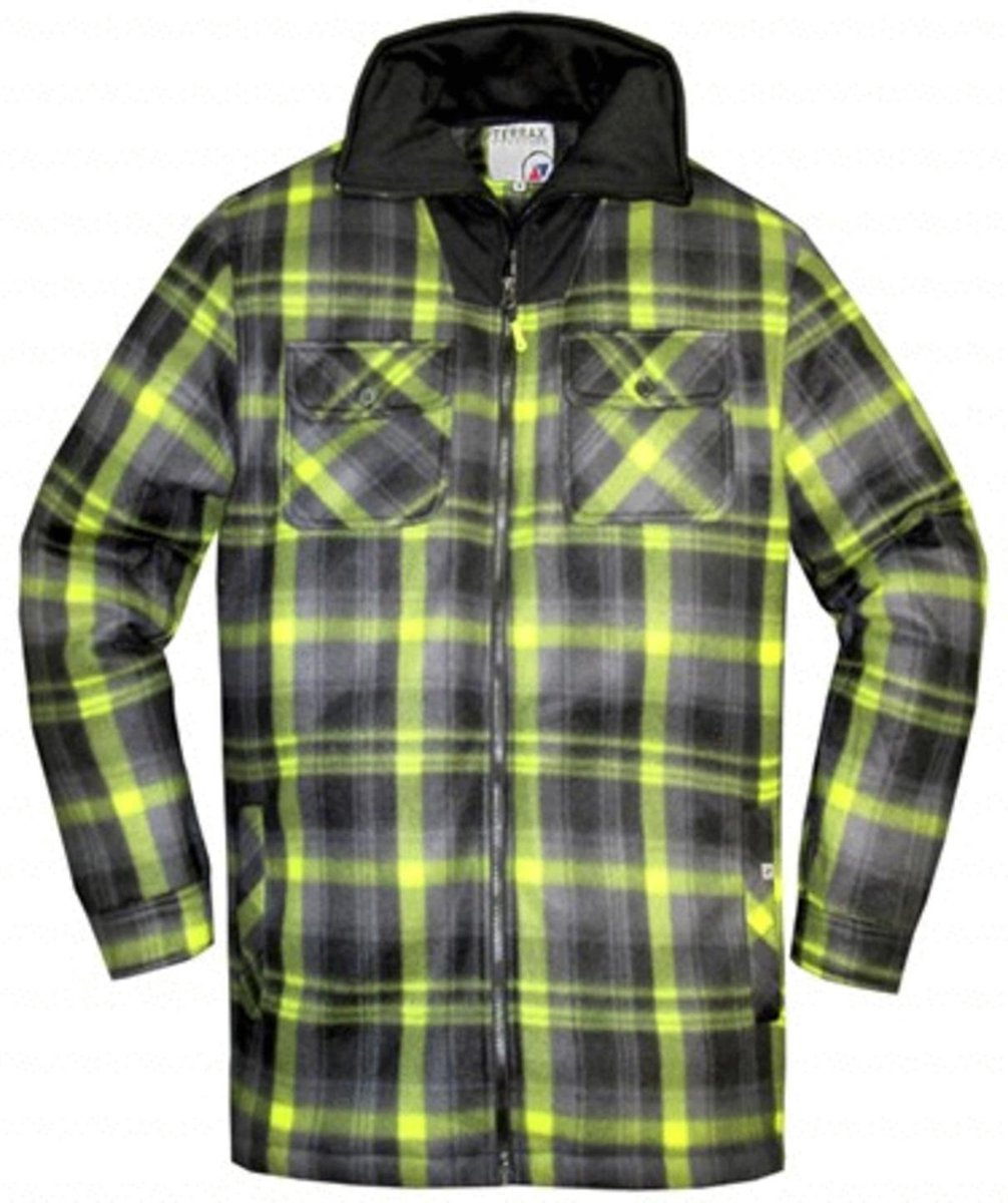 Terrax Thermohemd Zwart&Lime - M