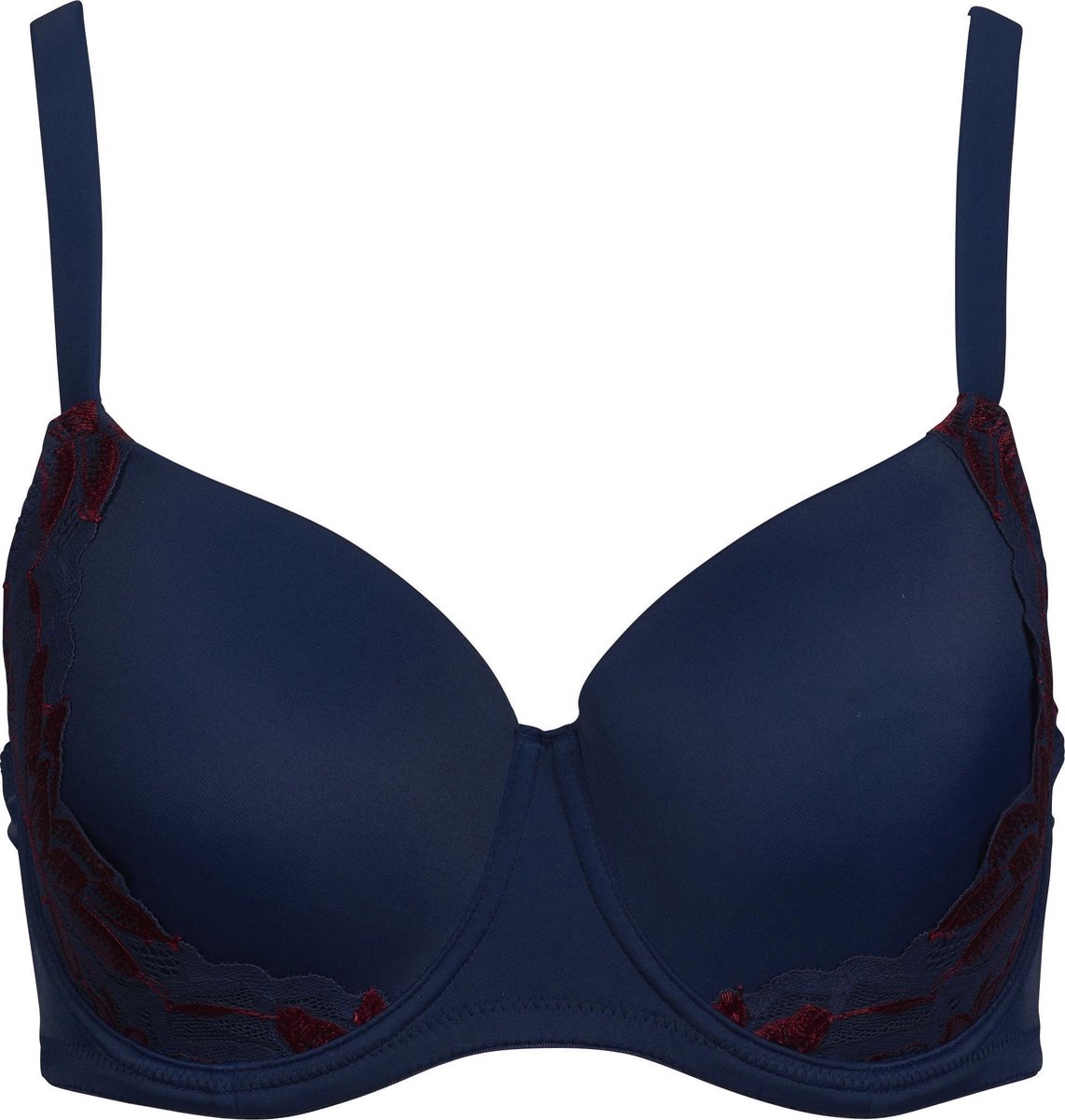 After Eden D Cup & Up Eve Voorgevormde BH - Tweekleurig Donkerblauw Donkerblauw met donkerrood